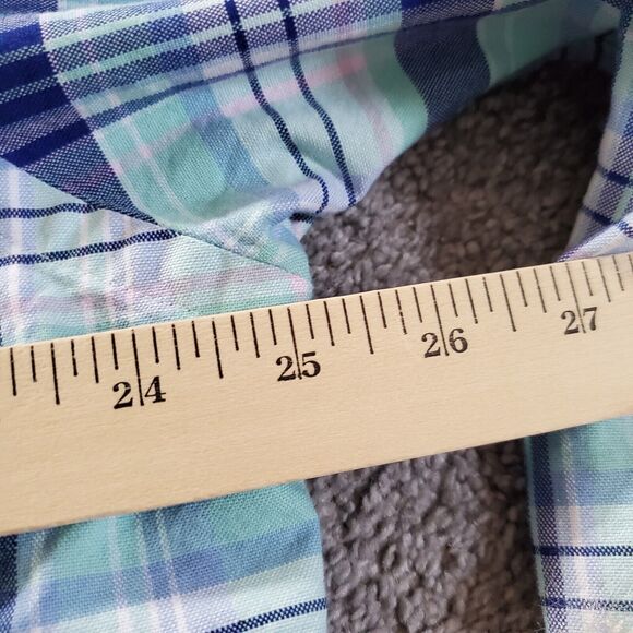 Ralph Lauren Shirt Mens Extra Large Blue Button Up Flannel Flesh Pony - Picture 9 of 11